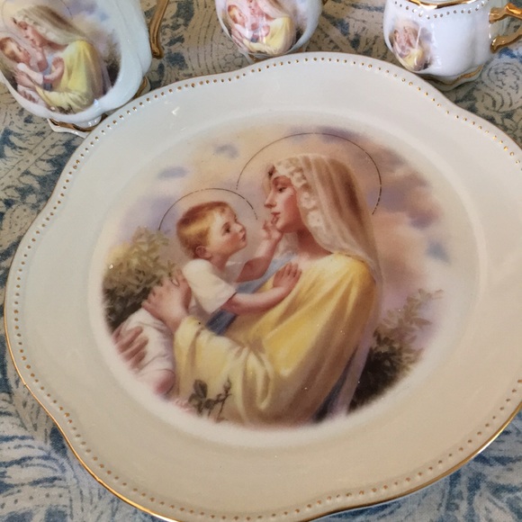 Madonna and Child Tea-Set China set Miniature - Picture 2 of 8